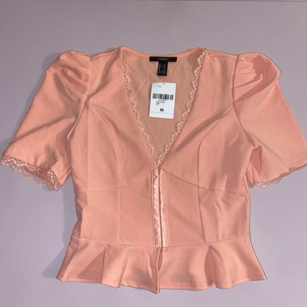 Hook-and-Eye Peplum Top
